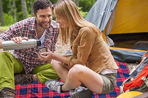 KAMUI Outdoor Waterproof Blanket - Machine Washable Picnic Blanket, Waterproof & Windproof Backing, Shoulder/Hand Strap Great for Festival, Park, Beach, Stadium Blanket 79X55inch 201X140cm Blue Red - Thumbnail 5