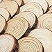 ATDAWN Natural Wood Slices with Holes, 30 Pcs Unfinished Wooden Circles, Craft Wood kit, Christmas Ornaments DIY Crafts (2.4
