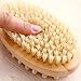 Attmu Body Bath Brush - Natural Bristle Dry Skin Brushing with Long Handle - Exfoliating Skin and Cellulite, Improving Lymphatic Functions, Stimulating Blood Circulation