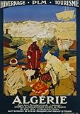 Algerie Poster by Leon Cauvy Wall Decal - 42 Inches H x 30 Inches W - Peel and Stick Removable Graphic