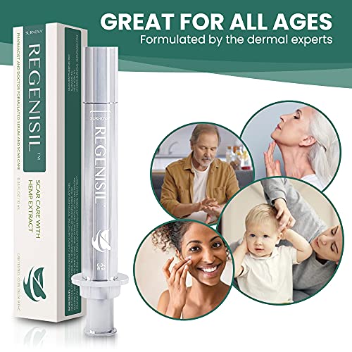 Regenisil Scar Removal Gel Treatment with SIlicone, Hemp Extract, Emu