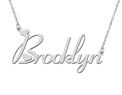 Aoloshow Stainless Steel Silver Brooklyn Name