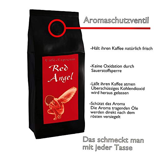C&T Red Angel Espresso Deluxe 3 x 1000 g ganze Kaffeebohnen - der Feurige - sehr kräftiger Spitzenkaffee aus unserer… – Bild 5