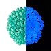 up2uBaby 100 pcs Glow in The Dark Garden Pebbles for Walkway Yard Decor and Outdoor Accessories (Blue)