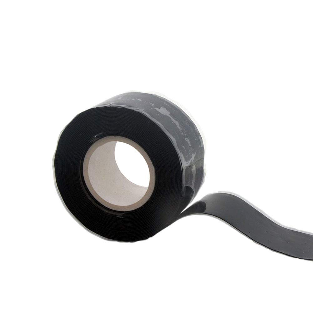 SCF2017 Self-Fusing Silicone Repair Tape, Multi-Purpose Electrical Sealing Insulation - 25mm Width, 3m Length, Black
