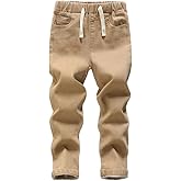 Nivne Tco Tween Boys Jeans Casual Drawstring Waist Stretch Slim Fit Kids Denim Pants with Five Pockets