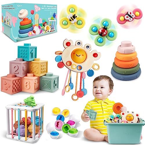 thumbnail image 2 of JoyCat Baby Toys 6-12 Months - Soft Baby Beehive With 5 Sensory Bees - Rattle, Crinkle Paper... 2 of 14