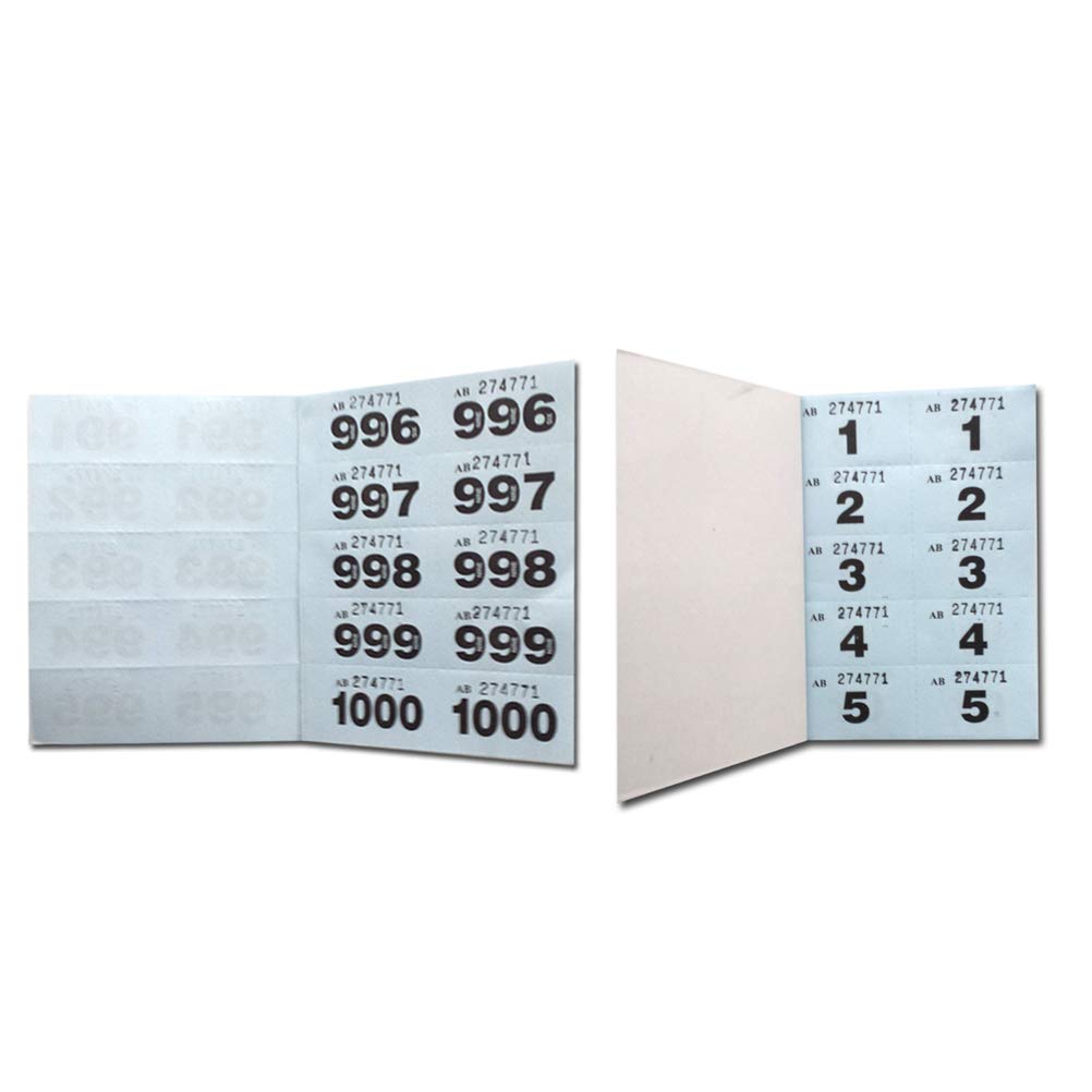 schone Book of Cloakroom and Raffle Tickets – Blue Paper- Security Numbered 1 to 1000 - EDGE is BINDED with BLACK CANVAS ENSURING PAGES DO NOT FALL OUT