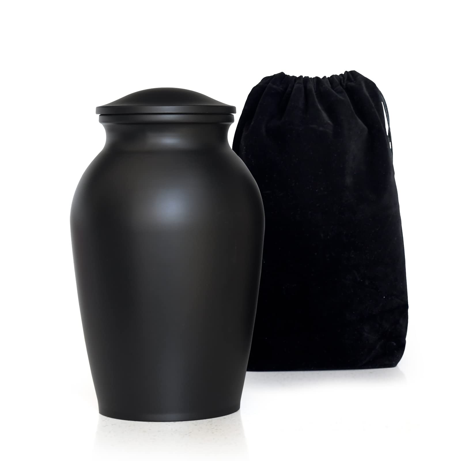 MAKEY'S Memorial Pet Cremation Urns for Dogs Ashes, Dog Keepsake Urns for Ashes, Black Pet Urn-Medium