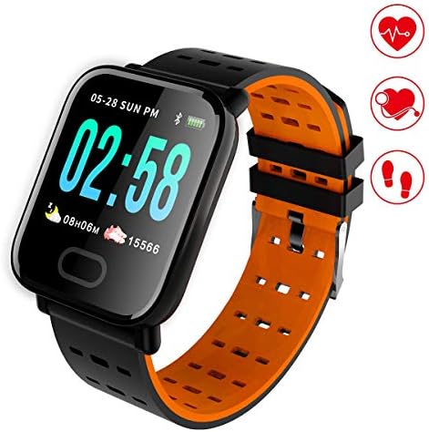 HAOHUI Fitness Tracker with Heart Rate Monitor, Color Screen Waterproof Sports Activity Tracker Smart Watch with Sleep Monitor, Step Tracker, Calorie Counter, Pedometer Watch for Kids Men Women
