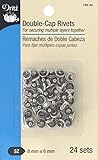 Dritz Double-Cap Rivets 8mm x 6mm-24 Ct. , Nickel