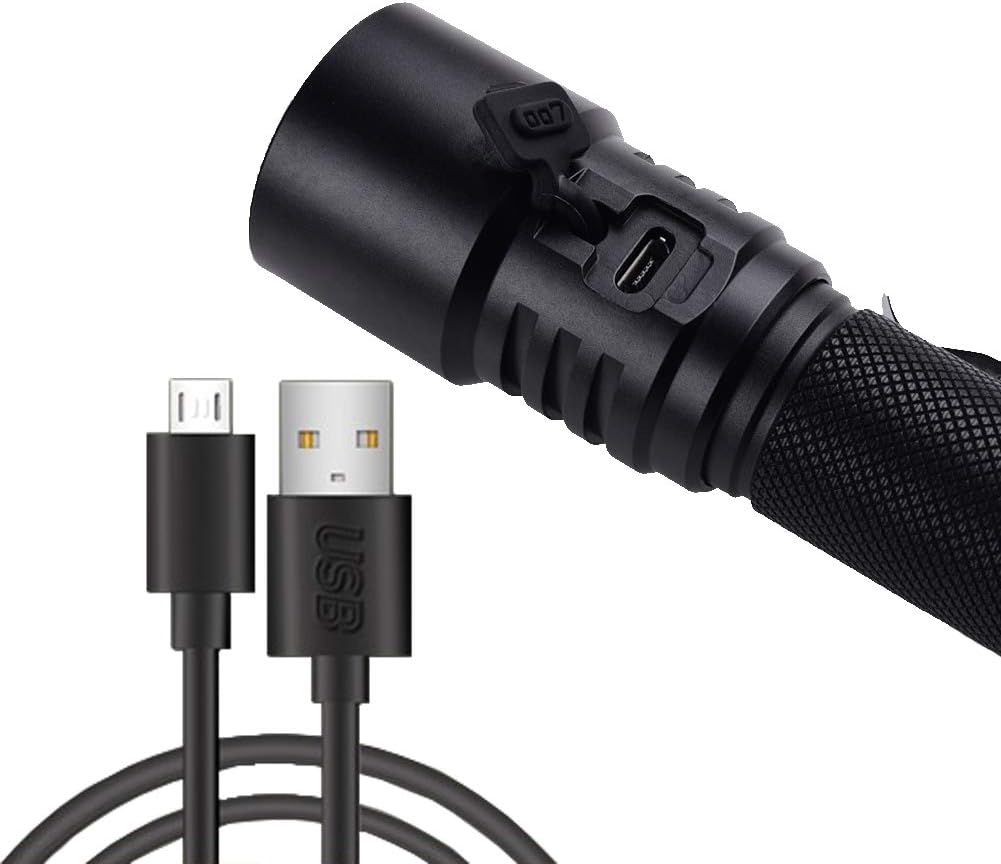Rechargeable Handheld Flashlight Brightest LED Flashlight, Tactical High Lumen With Battery included, 5 Modes, WalkLight for Household, DogWalking, Emergency, Camping, Multi-use, IPX7 Waterproof(1000Lumen) - - 