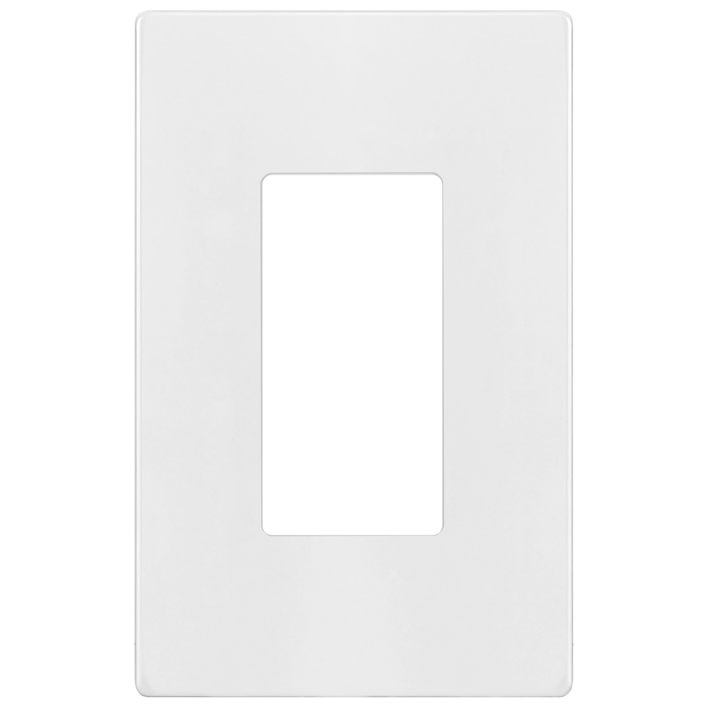 Photo 1 of ENERLITES Screwless Decorator Wall Plate Child Safe Outlet Cover, Gloss Finish, Medium Size 1-Gang 4.88" H x 3.11" L, Unbreakable Polycarbonate Thermoplastic, SI8831M-W, White
