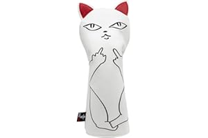 Golf Club Headcover Cute Cat Golf Wood Head Covers Embroidery Driver Cover 3 Wood Headcover Hybird Head Covers Leather Hand-M