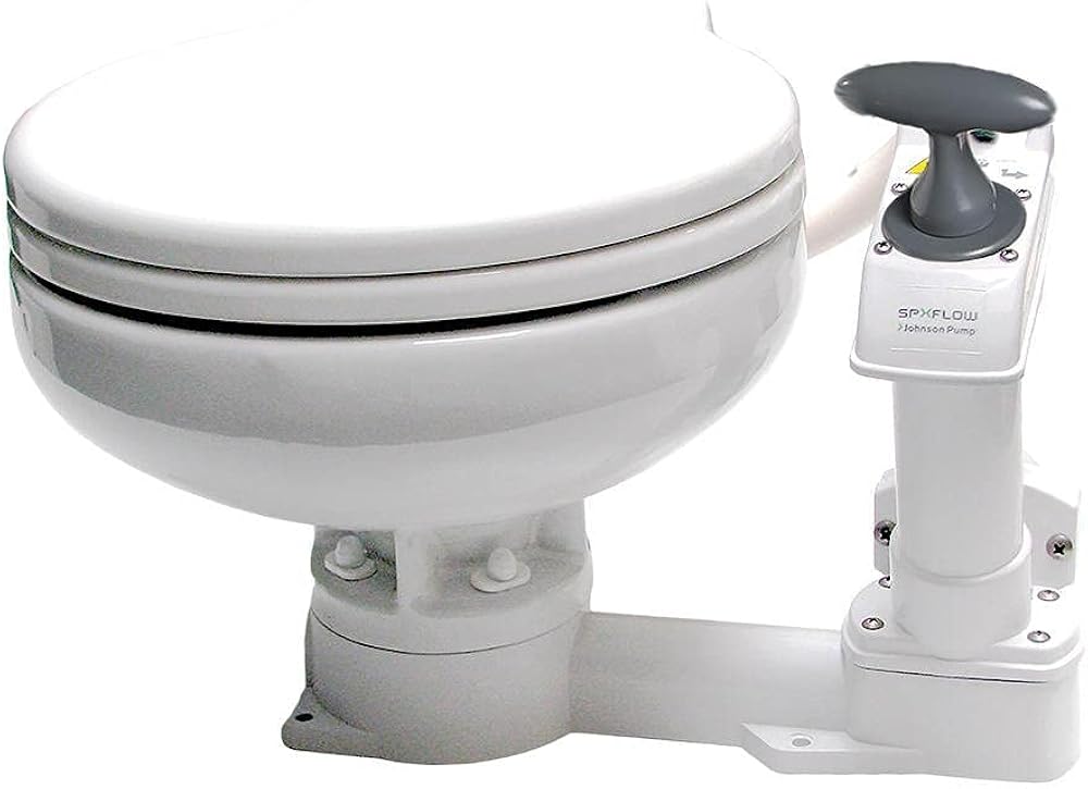 Johnson Pump AquaT Manual Marine Toilet Super Compact