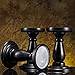 Air Zuker Wood Pillar Candle Holders, Set of 3 Height 7