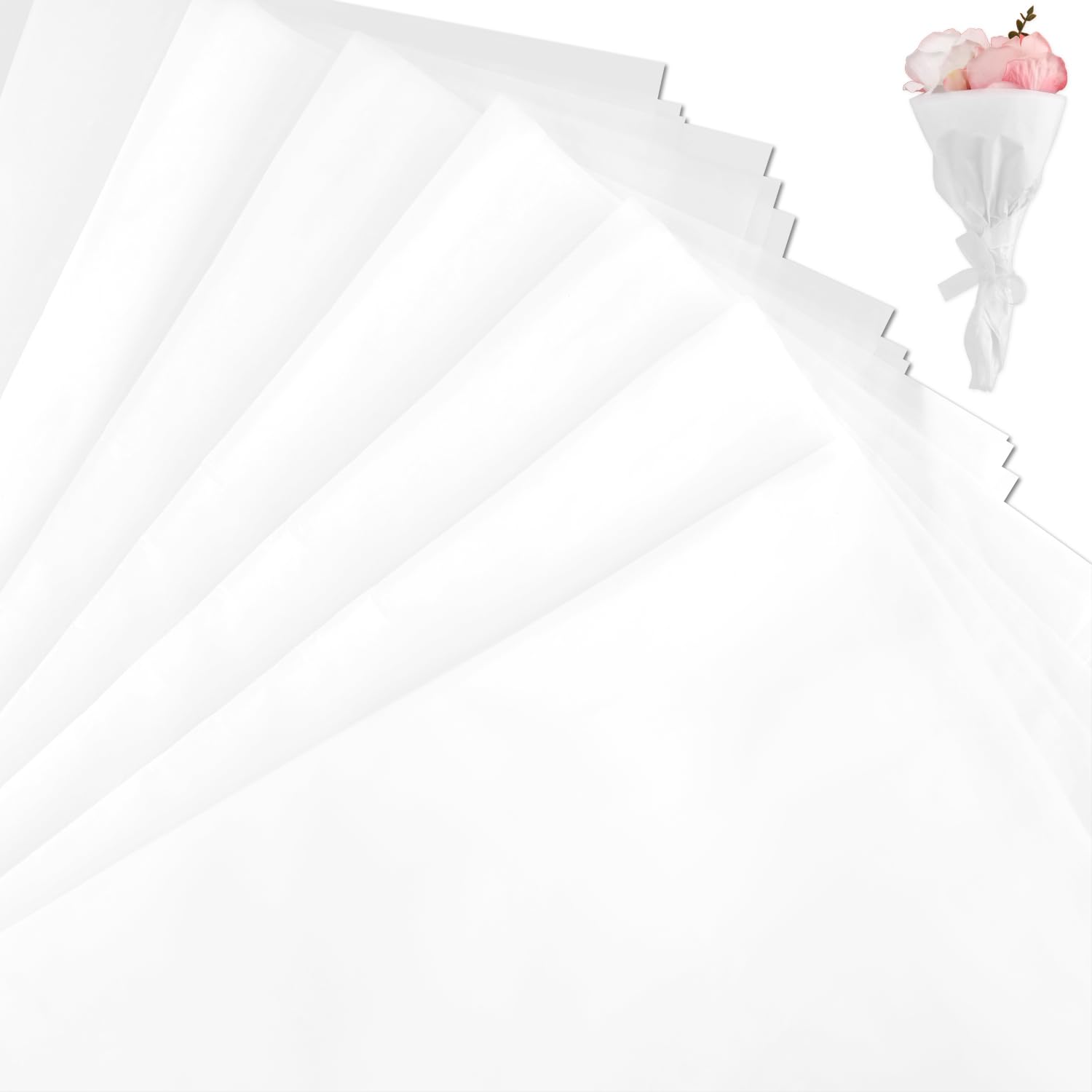 Co50 Sheets Acid-Free Tissue Paper, 20x30 Inch Acid-Free Wrapping Tissue Paper for Clothing Storage Archival Tissue Paper Acid-Free Paper for Protecting Storing Clothes Crafts (White)