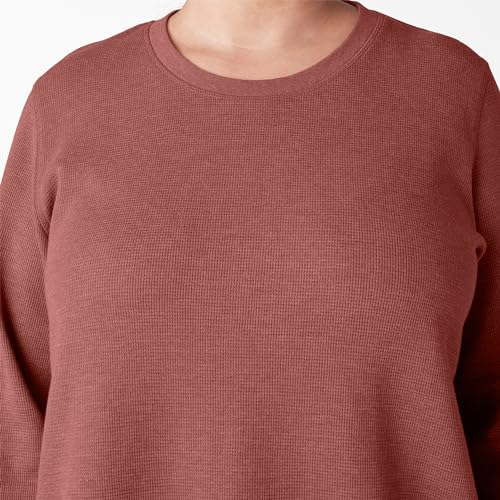 DICKIES SIZE WOMEN’S PLUS LONG SLEEVE THERMAL SHIRT, BRICK