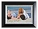 Kiera Grace Karla Picture Frame, 4 by 6 Inch, Black with Brushed Silver Line
