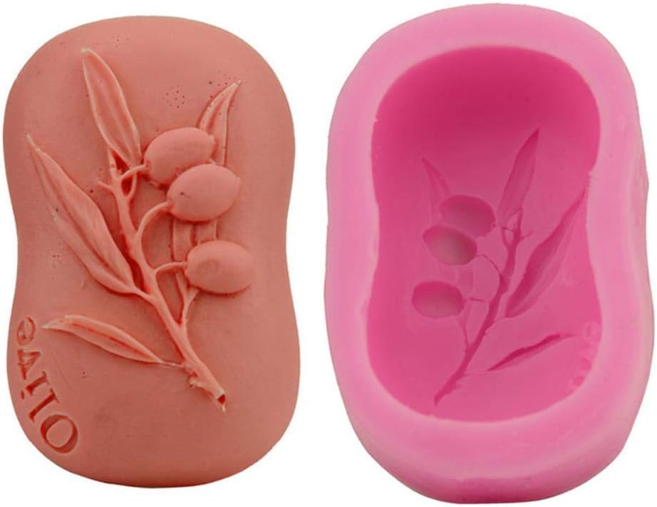 Cltrp Olive Leaf Shape Silicone Cake Decorating Moulds Handmade Soap Mold Candy Jelly Chocolate Fondant Molds