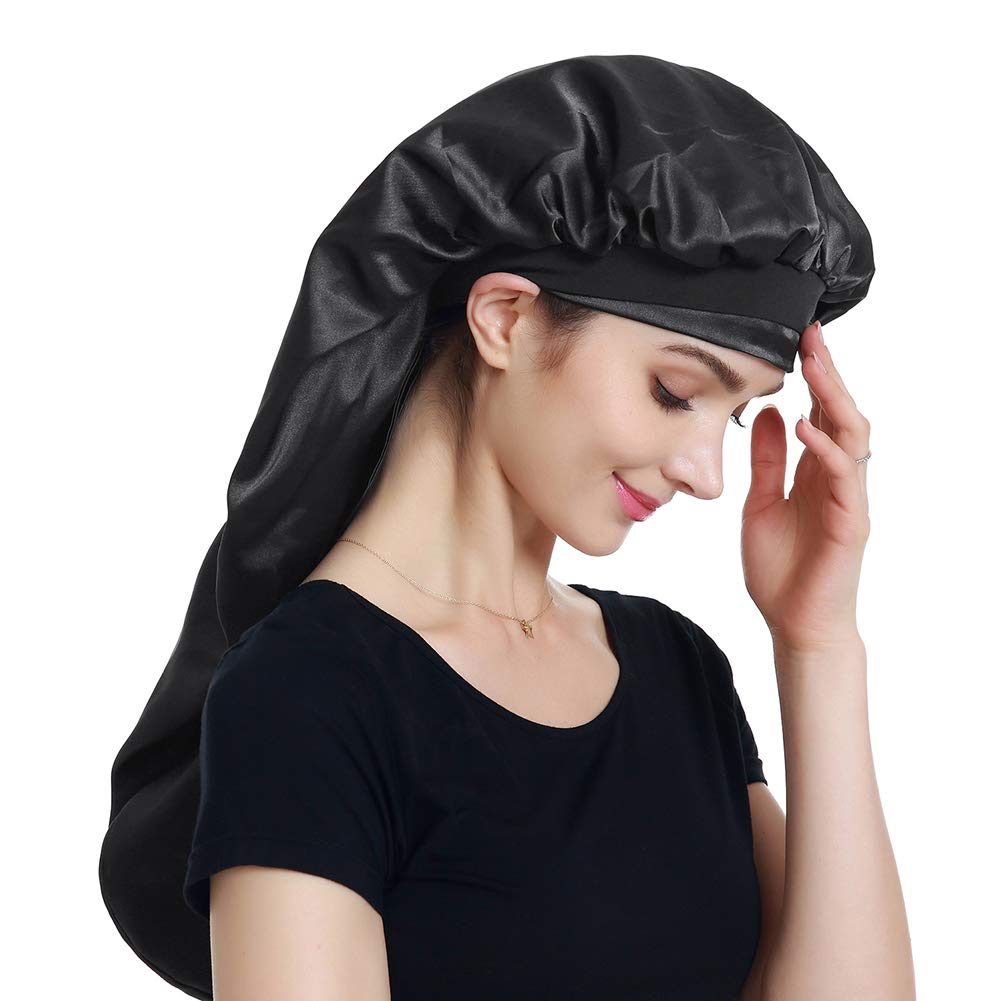 Alnorm Large Satin Cap for Braids, Natural Hair, Curly Hair Sleeping