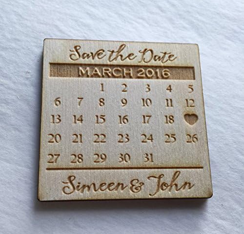 25 Calander Save the Date Magnets - Wedding