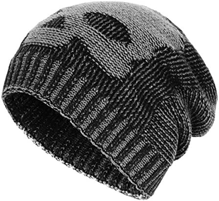 OMECHY Mens Watch Hat Winter Warm Knitting Hats Plain Cuffed Toboggan Beanie Skull Cap 4 Colors