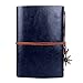 Leather Writing Journal,Vintage Refillable Notebook,Travel Diary,Sketchbook,Planner,Blank Pages,for Girls and Boys,7 Inches, Blue