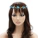 Hippie Love Flower Garland Crown Festival Wedding Hair Wreath BOHO Floral Headband (Blue)