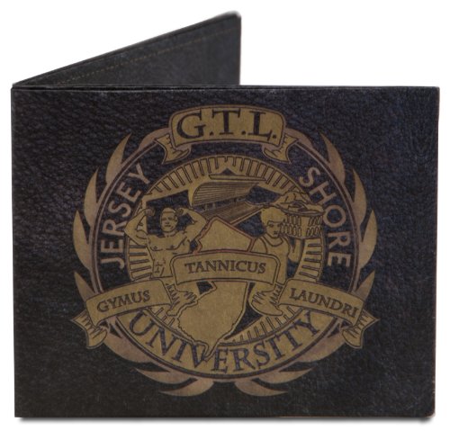 Dynomighty Men's Jersey Shore Mighty Wallet, Black/Gold, One Size