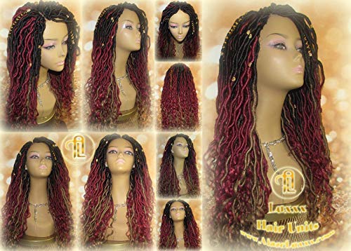 Amazon Com Dread Dred Loc Lock Wig Fire Goddess Red Burgundy