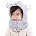 Connectyle Boys Girls Kids Warm Winter Hats Cute Earflap Hood Hat Scarves with Ears Skull Caps Black White