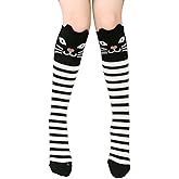 BOWKITE Girls Knee High Sock,Cotton Catroon Animal Bear Cat Fox Over Calf Stockings