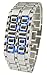 Youyoupifa Men's Stainless Steel Lava Blue LED Digital Bracelet Watch (Silver)