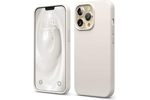 elago Liquid Silicone Case Compatible with iPhone 13 Pro Case (6.1"), Premium Silicone, Full Body Protection - 3 Layer Shockproof Phone Cover, Anti-Scratch Soft Microfiber Lining (Stone)