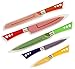 Colored Knives - Sharp Vibrant Stylish Kitchen Knives for Preparing Quick Delicious Meals - Snug Fitting Sheaths and Non-Slip Ergonomic Handles - Perfect Colored Knife Set for Everyday Use