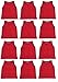 World Sport 12 Pack Adult RED Scrimmage Vests with Carry Bag