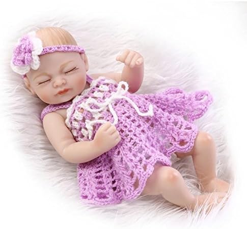 Prezzo Nicery Reborn Baby Reborn Bambino Reborn Bambola Disco In Vinile Silicone 10inch 26 Centimetri Impermeabile Giocattolo Viola Ragazza Occhi Chiudi Reborn Doll A3IT Offerte