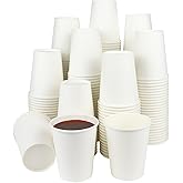 Cxsel Paper Cups, 50 Park 8 Oz Disposable Cups for Hot or Cold Beverage, Paper Coffee Cups 8 oz