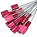 High Security Cable Seals Metal Container Seals Pull Tight Alumium Shipping Security Tags for Logisitics ISO 17712 Certificated (Pack of 100, Red)