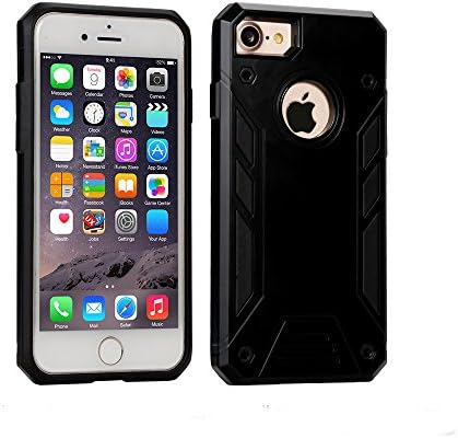 FutureCharger Ultra Protective Qi Wireless Charging Receiver Case Protector Daul Layer Full body Bumper Cover for Apple iPhone 7 6S 6/4.7"(black)