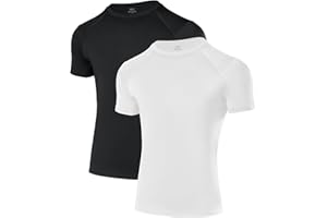 Niksa 1/2/3 Pack Boys Compression Shirt, Youth Athletic Quick Dry Undershirt Kids Sport Base Layer for Baseball Football