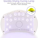 NAILGIRLS 48W UV LED Nail Lamp Gel Polish Curing Dryer 3 Timers Smart Sensor view 2