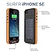 EnerPlex Surfr Ultra Slim Battery Backup & Solar Powered Case for iPhone SE/5/5S, Black/Orange, SFI-2000-OR