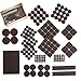Furniture Felt Pads XL Set 185 pcs Pack! Floor Protector for Wood, Tile Floor and All Hard Surfaces. Brown Premium Felt and Heavy Duty Adhesive - for Chair Legs, Tables, Sofas, Desks and More