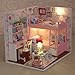 Cuteroom Wood Dollhouse Miniature Kit DIY Doll House Room with Furniture Cover Toy Artwork Gift