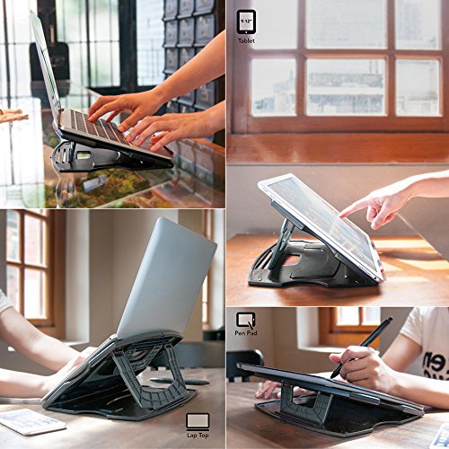 MAX SMART Tablet Drawing stand for Digital Graphic Tablet, Office Laptop Stand Riser Folding Thin Adjustable Angles for Laptop/Tablet/Artisul D13, D10, iPad Pro Wacom Cintiq (gray)