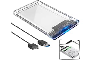 Case Externa Para HD transparente Alta Velocidade e Conexão USB 3.0 Transmissão de 6gbps Sata 3 Suporta SSDs e HDs de até 3TB Transparente Premium