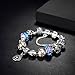 Presentski Charm Bangle Bracelet Silver Plated with Colorful Cubic Zirconia for Women