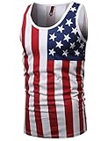 Youstar Men's American Flag Patriotic Sleeveless Tank Top